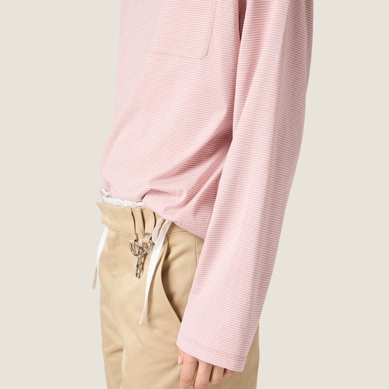 Long-sleeved cotton jersey T-shirt