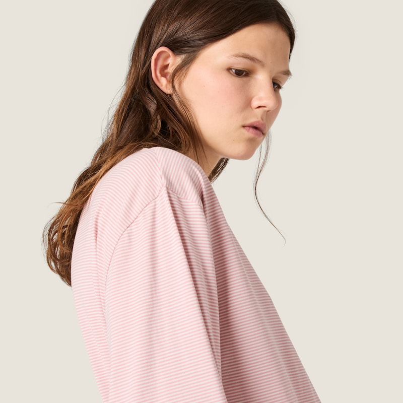 Long-sleeved cotton jersey T-shirt
