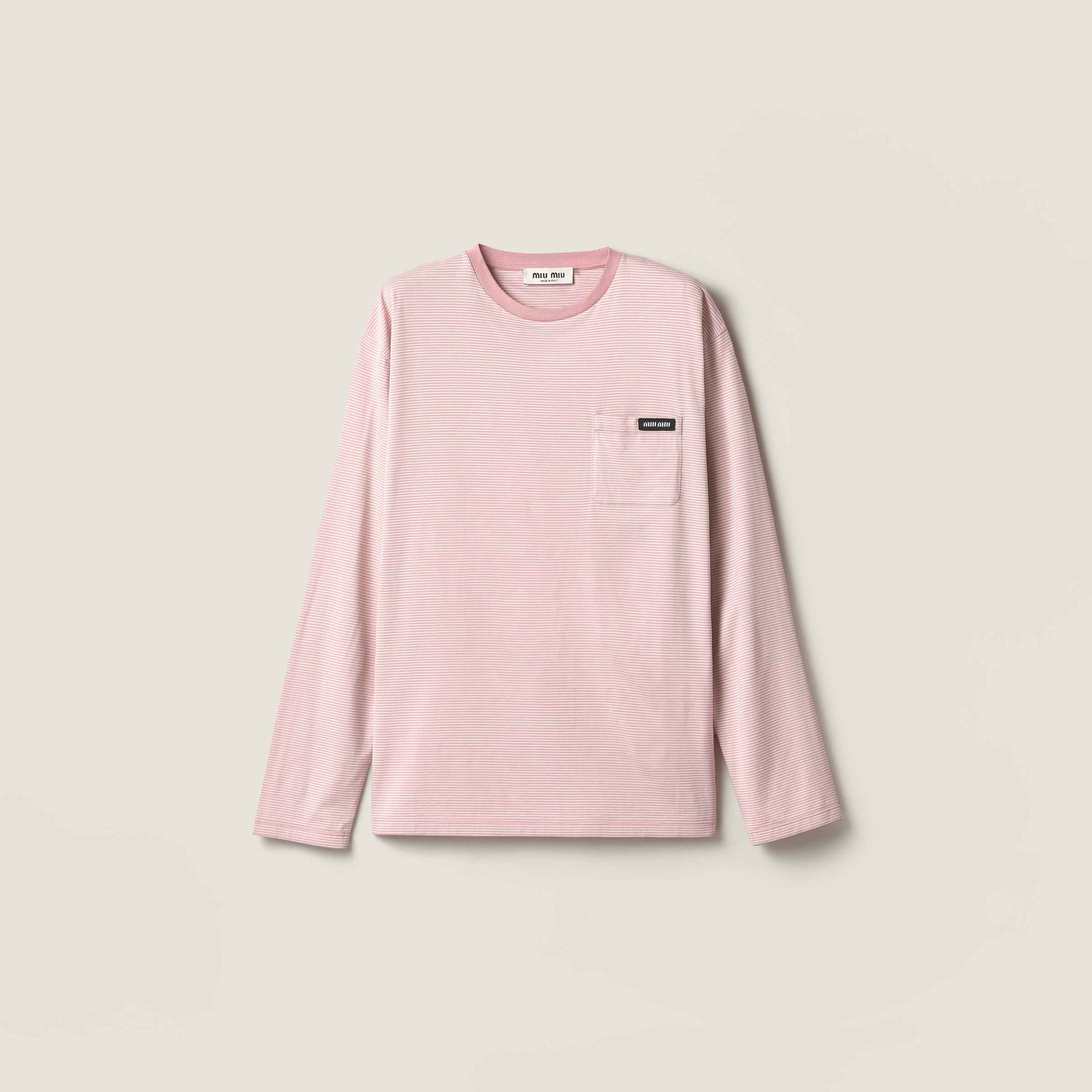 Long-sleeved cotton jersey T-shirt from Miu Miu - $1,100