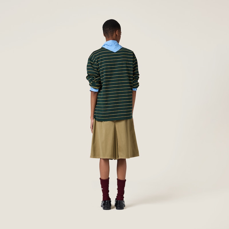 Long-sleeved cotton jersey T-shirt