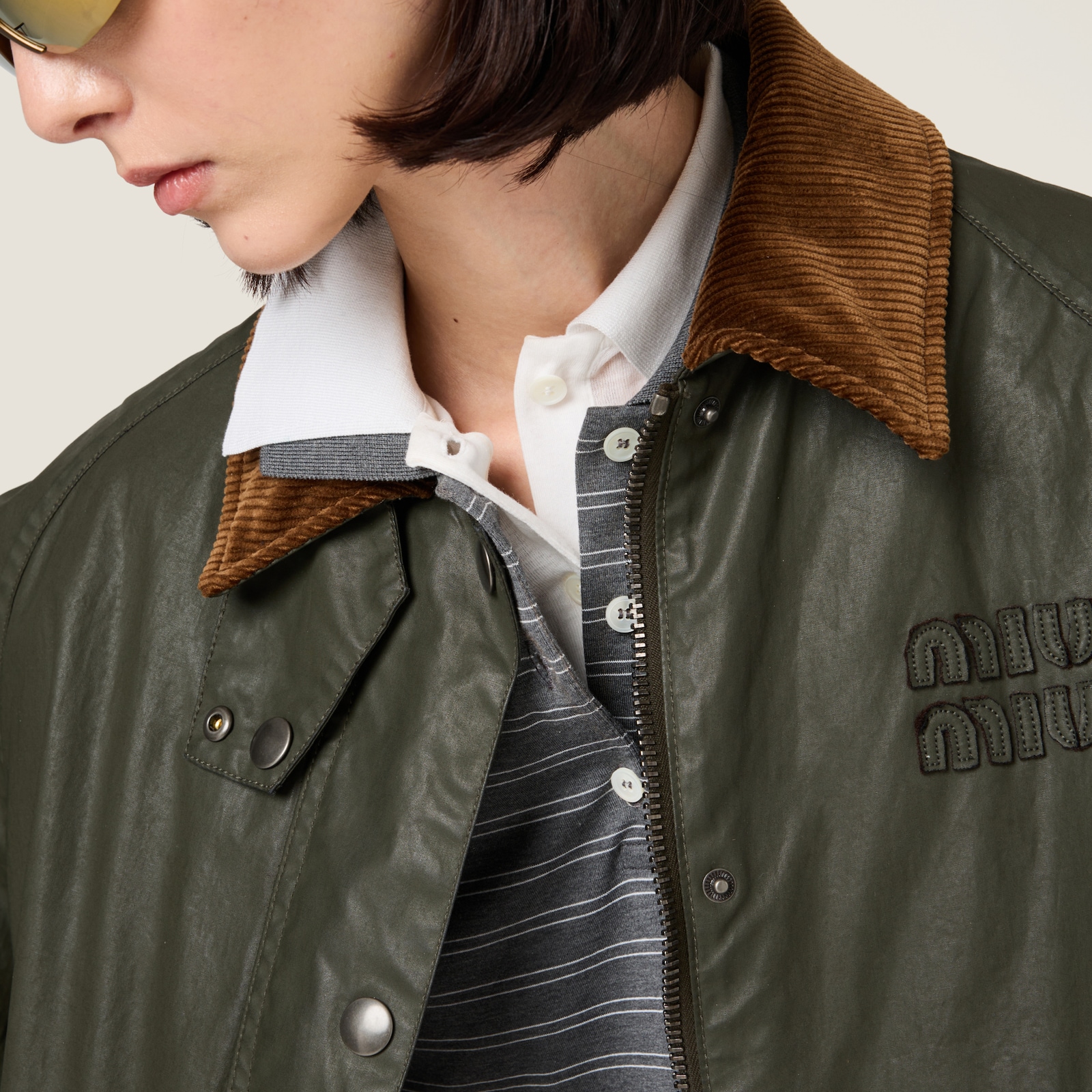 MIUMIU 26S LONG SLEEVE POLO SHIRT 907 main image 1