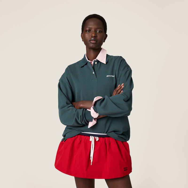 Cotton piqué polo shirt