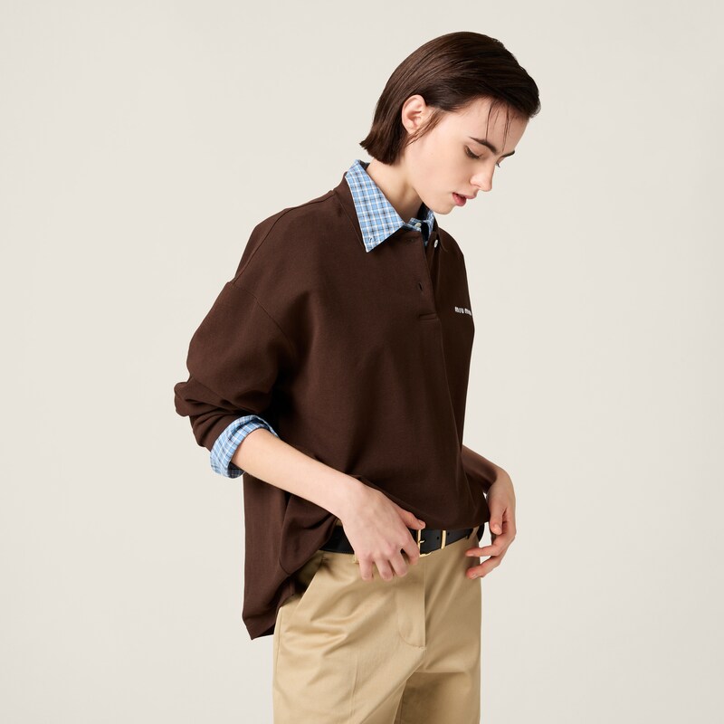 Polo en piqué de coton