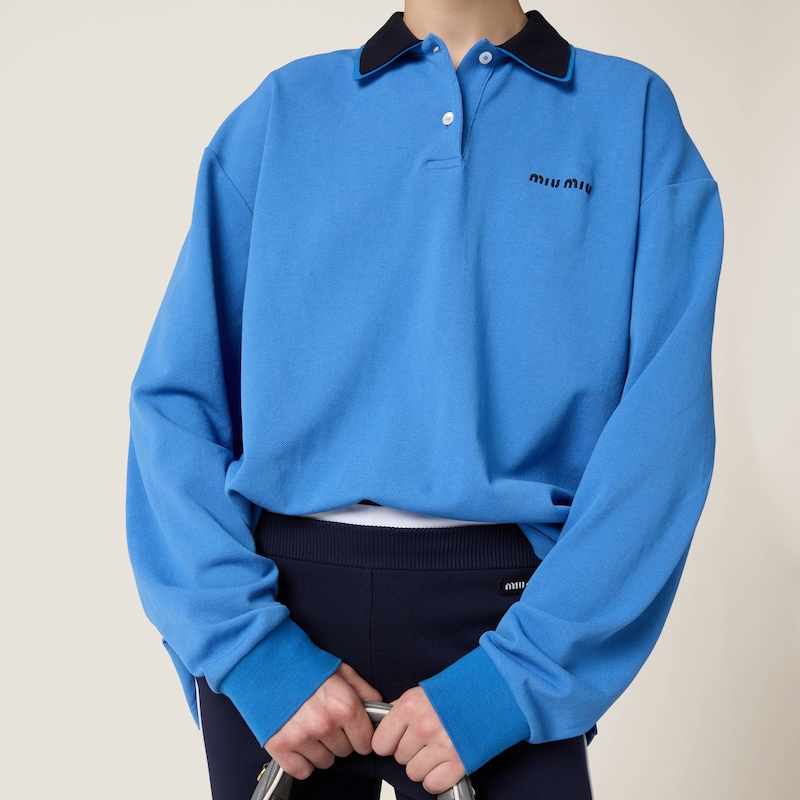 Cotton piqué polo shirt