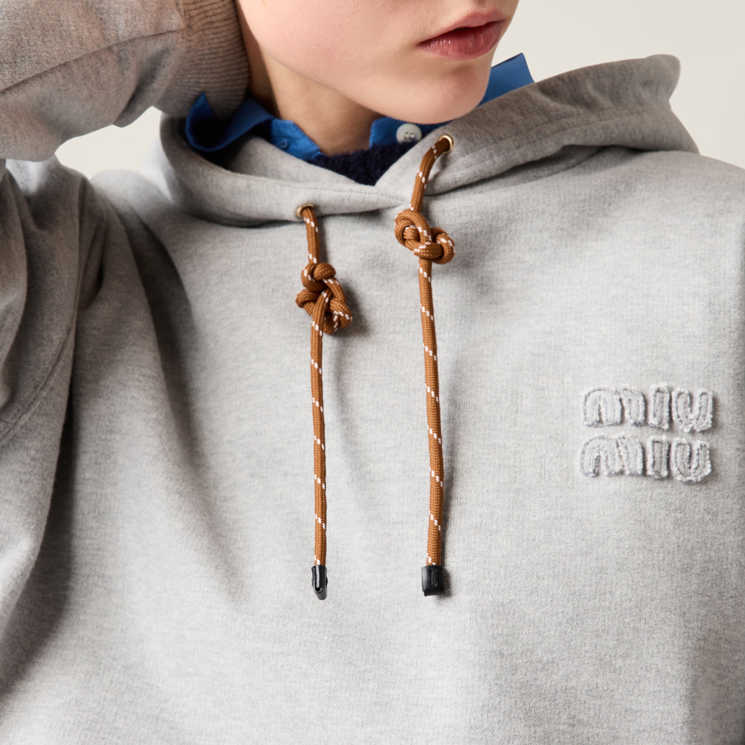 MIU MIU COTTON FLEECE SWEATSHIRT 
