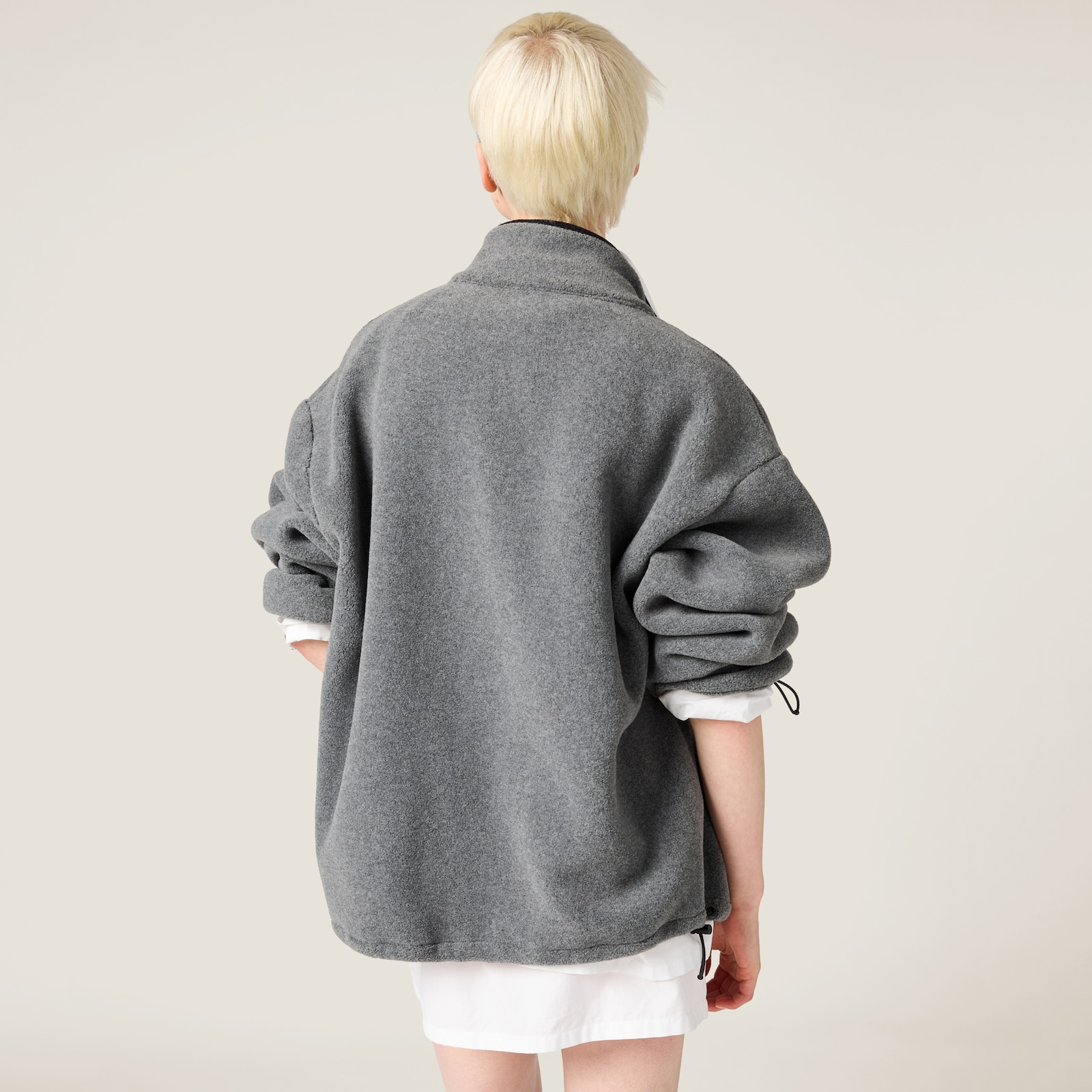 MIUMIU FLEECE TOP AND FLARED PANTS SET STYLE 216