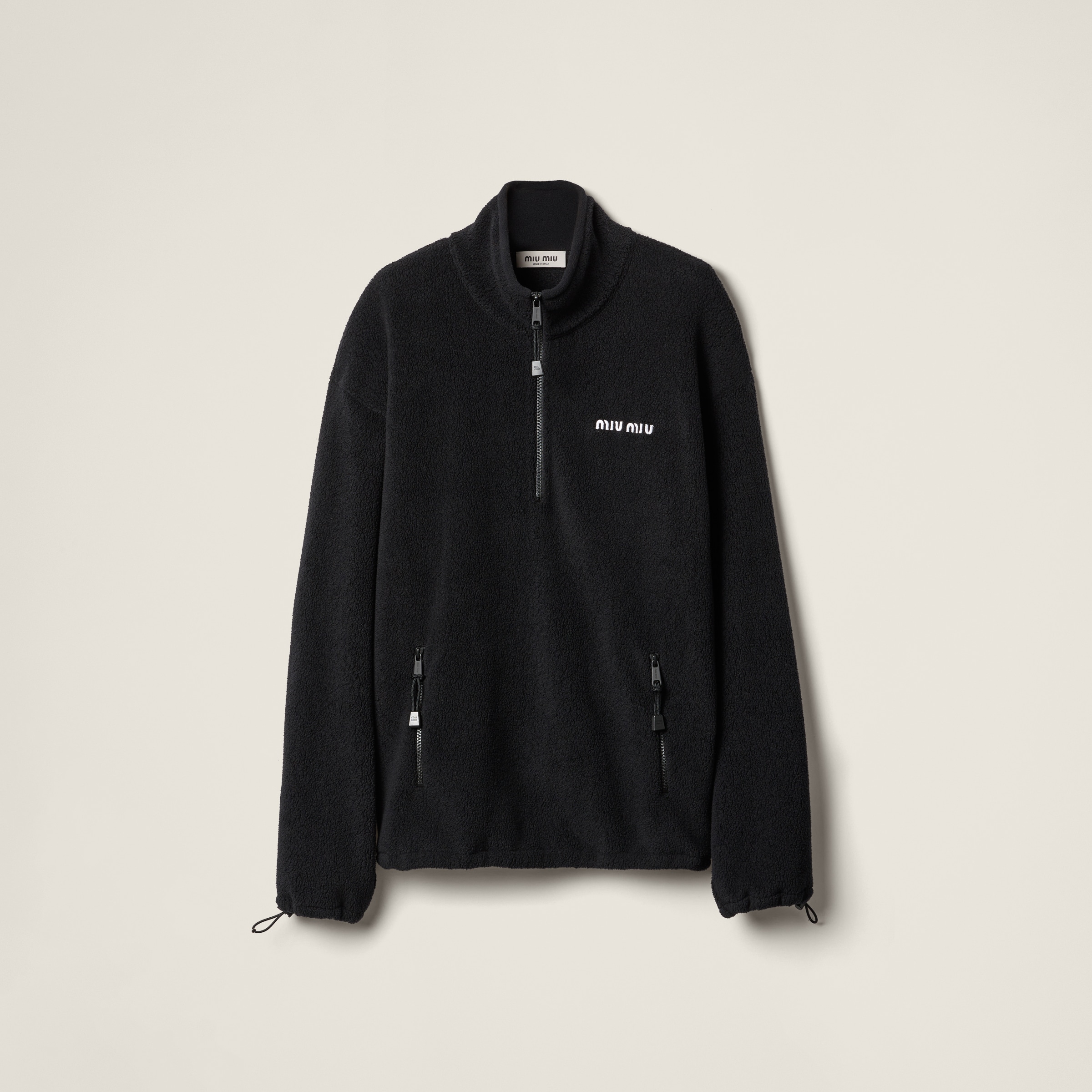 Sweat shirt En Molleton Noir Miu Miu