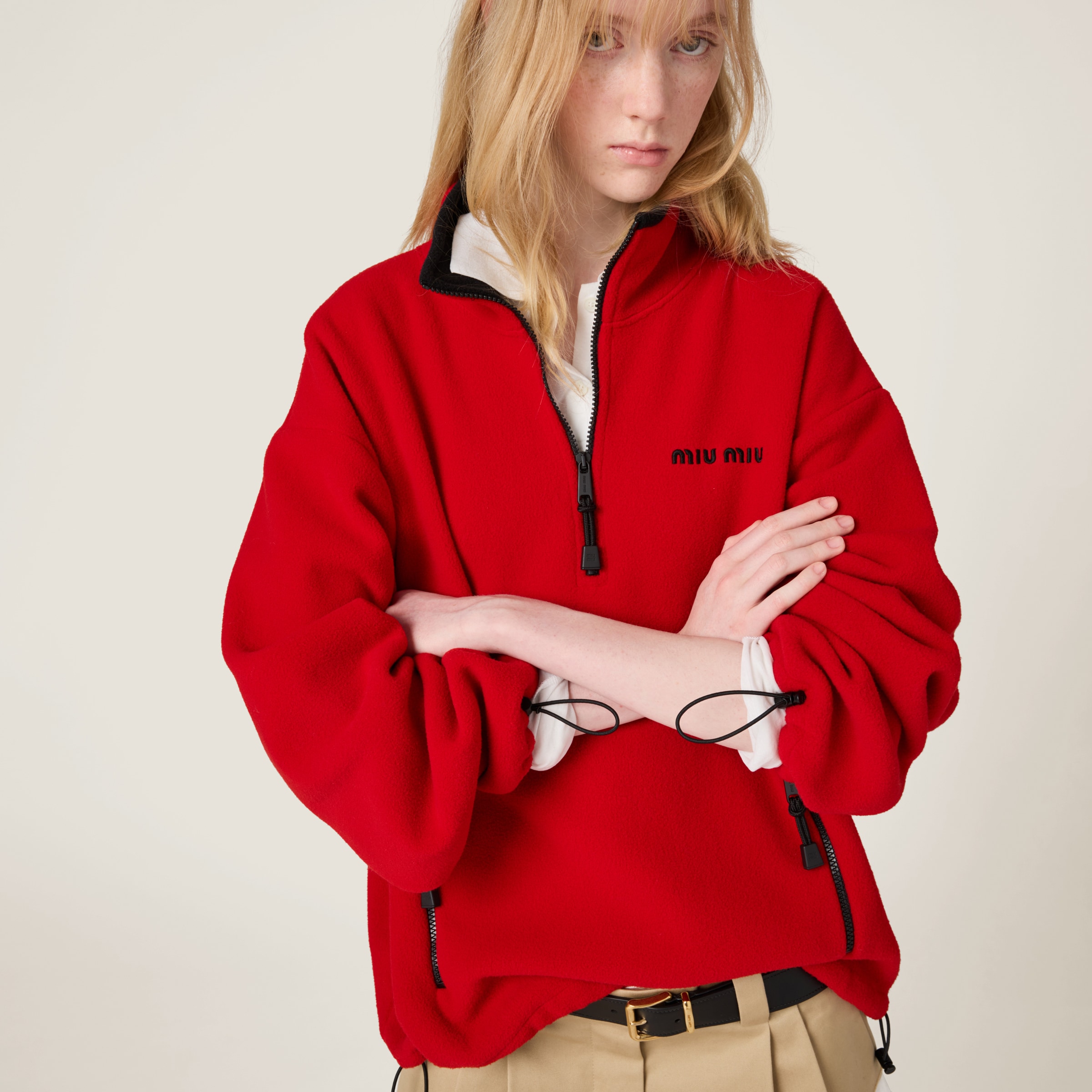 MIU MIU FLEECE SWEATSHIRT
