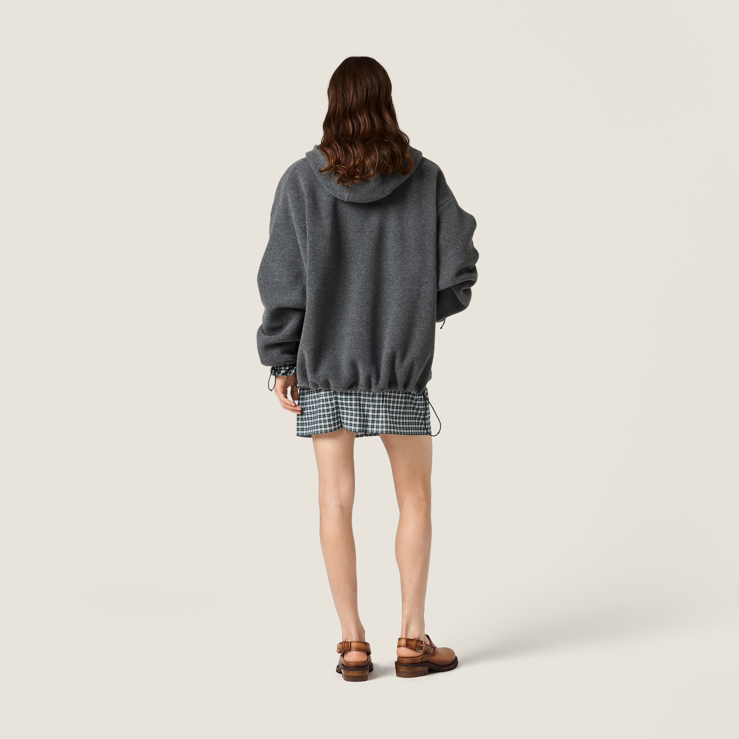 Fleece zippered hoodie jacket - thumbnail 3