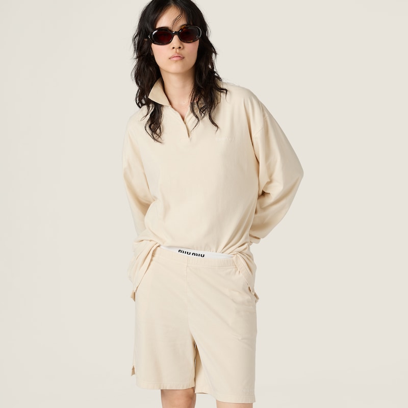 平纹针织马球衫