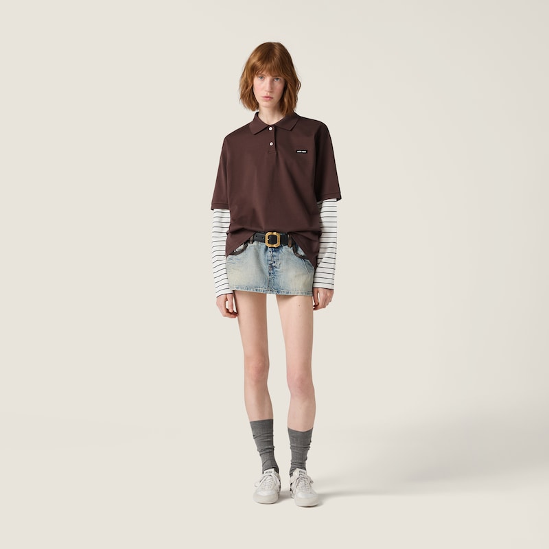 平纹针织马球衫