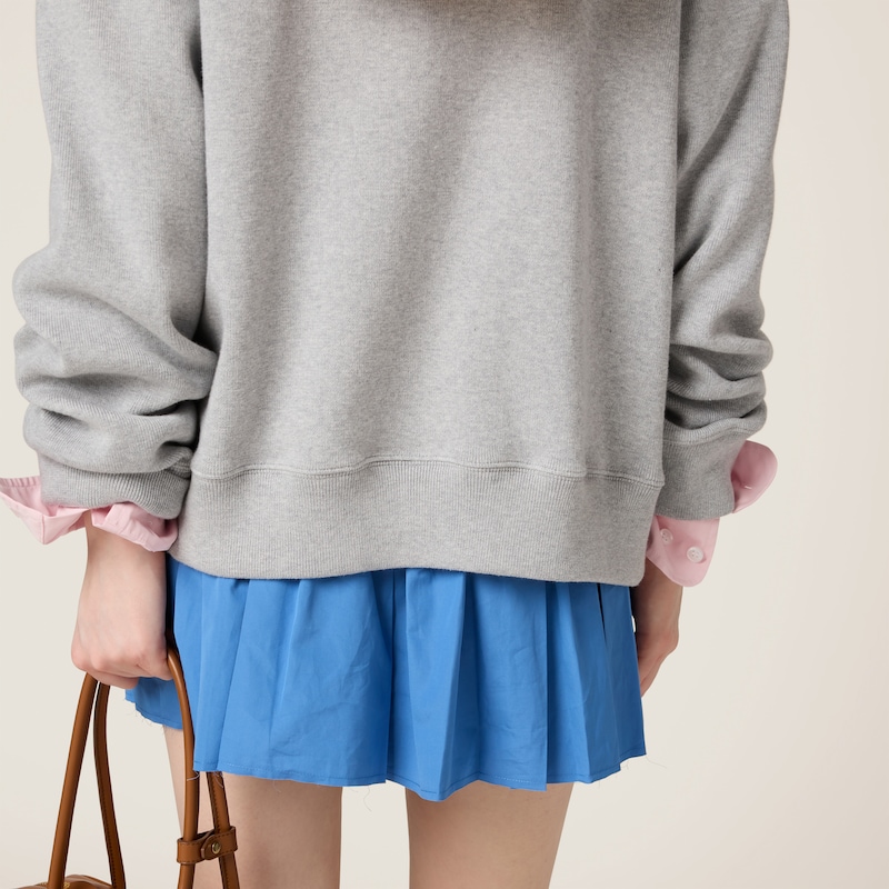 Cotton fleece zipper hoodie