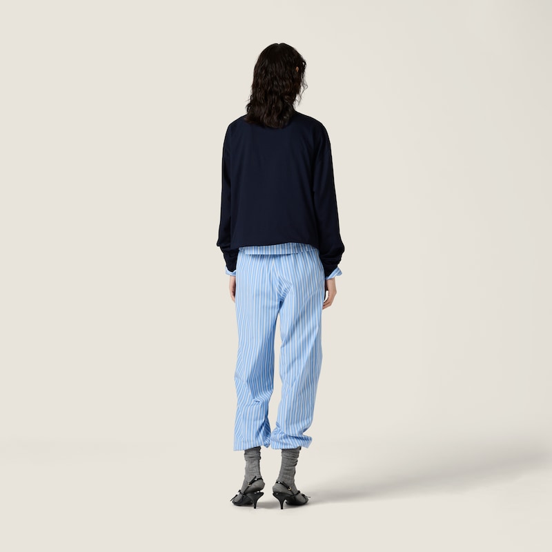 长袖平纹针织T恤