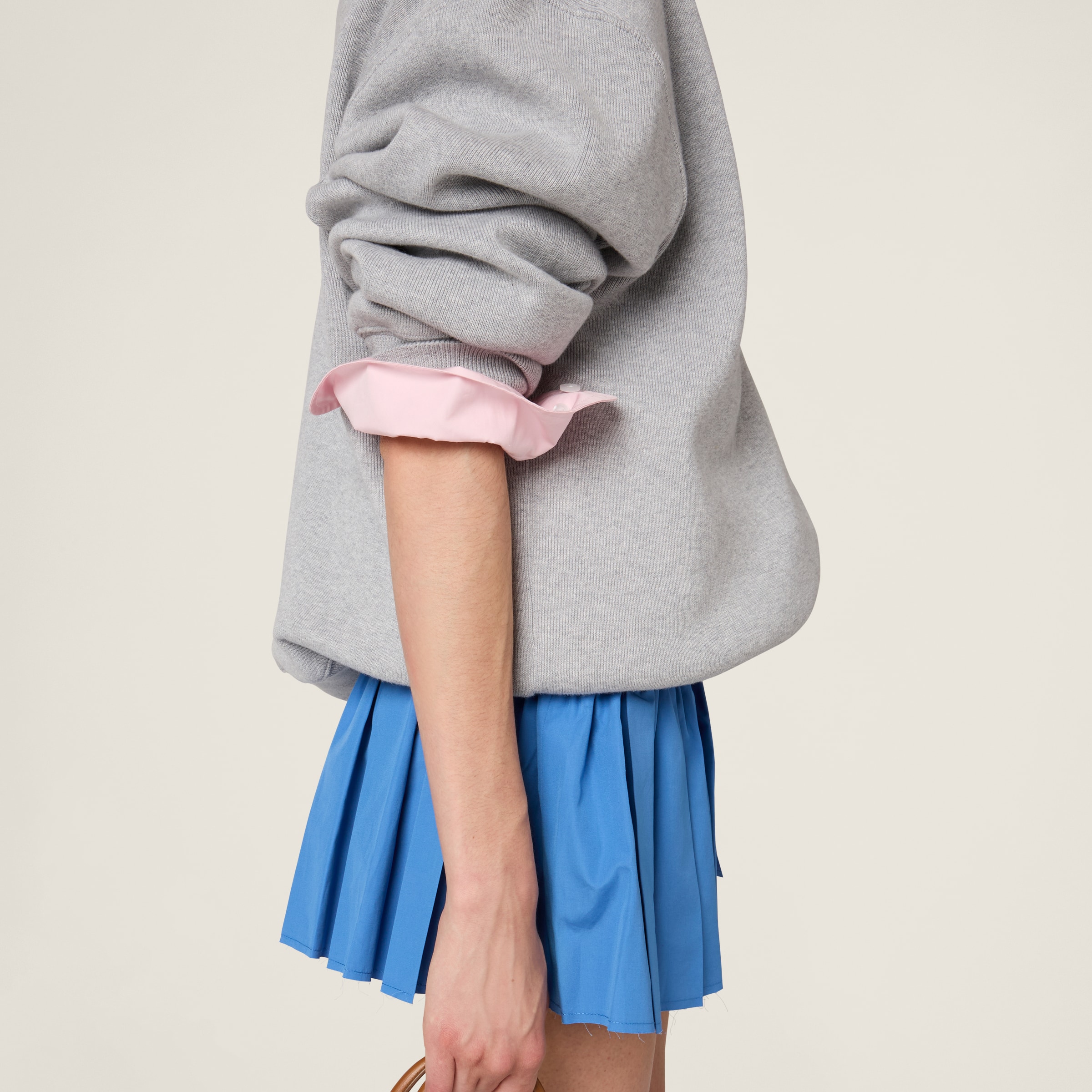 Grey Cotton Fleece Sweatshirt | Miu Miu - Turkey