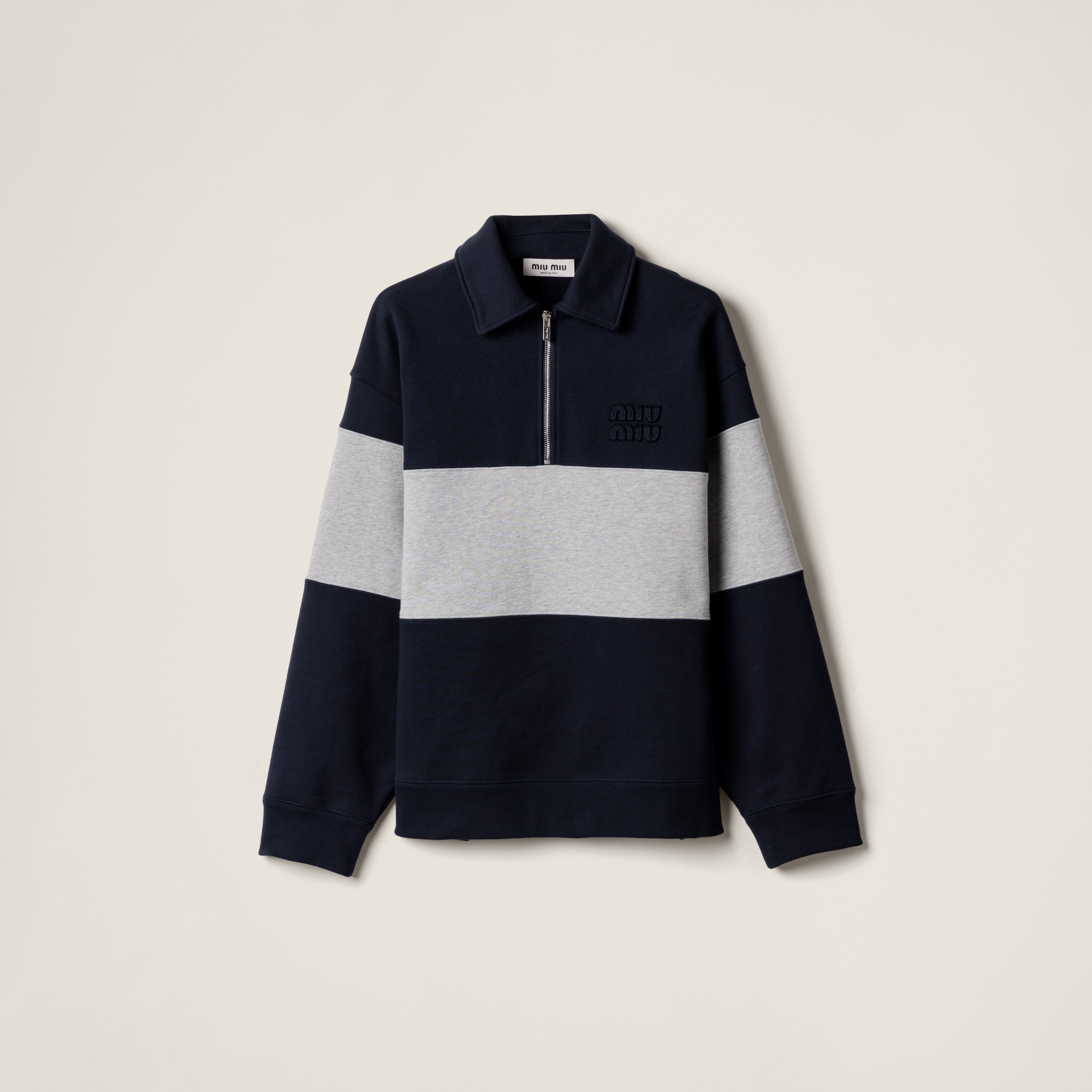 Miu Miu Half-zip Cotton Sweatshirt