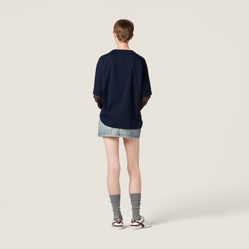 长袖平纹针织T恤