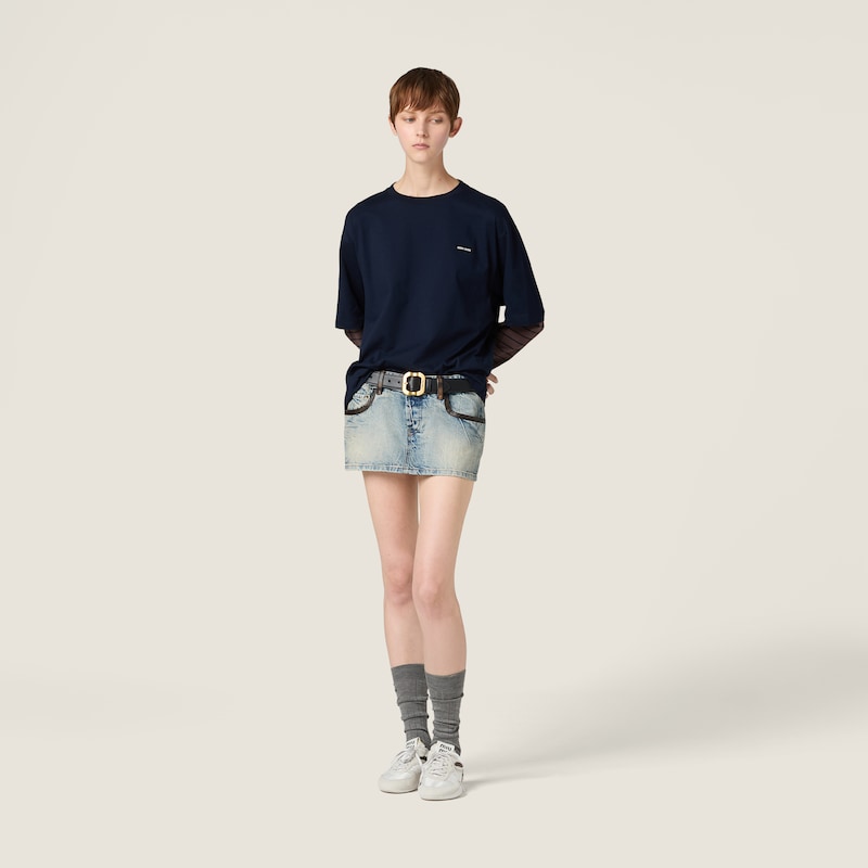 长袖平纹针织T恤