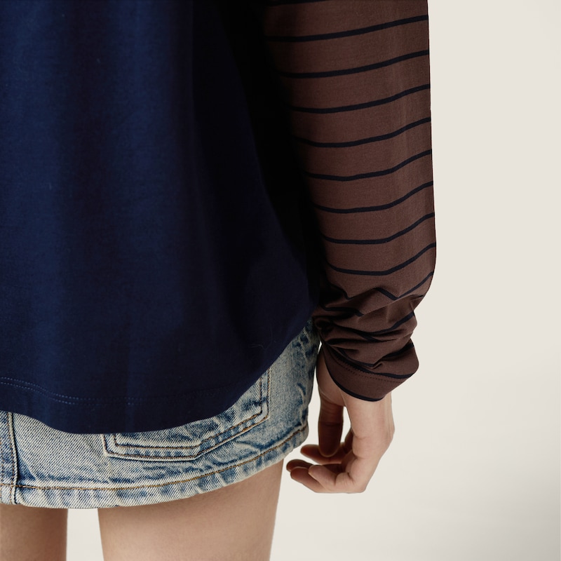 长袖平纹针织T恤