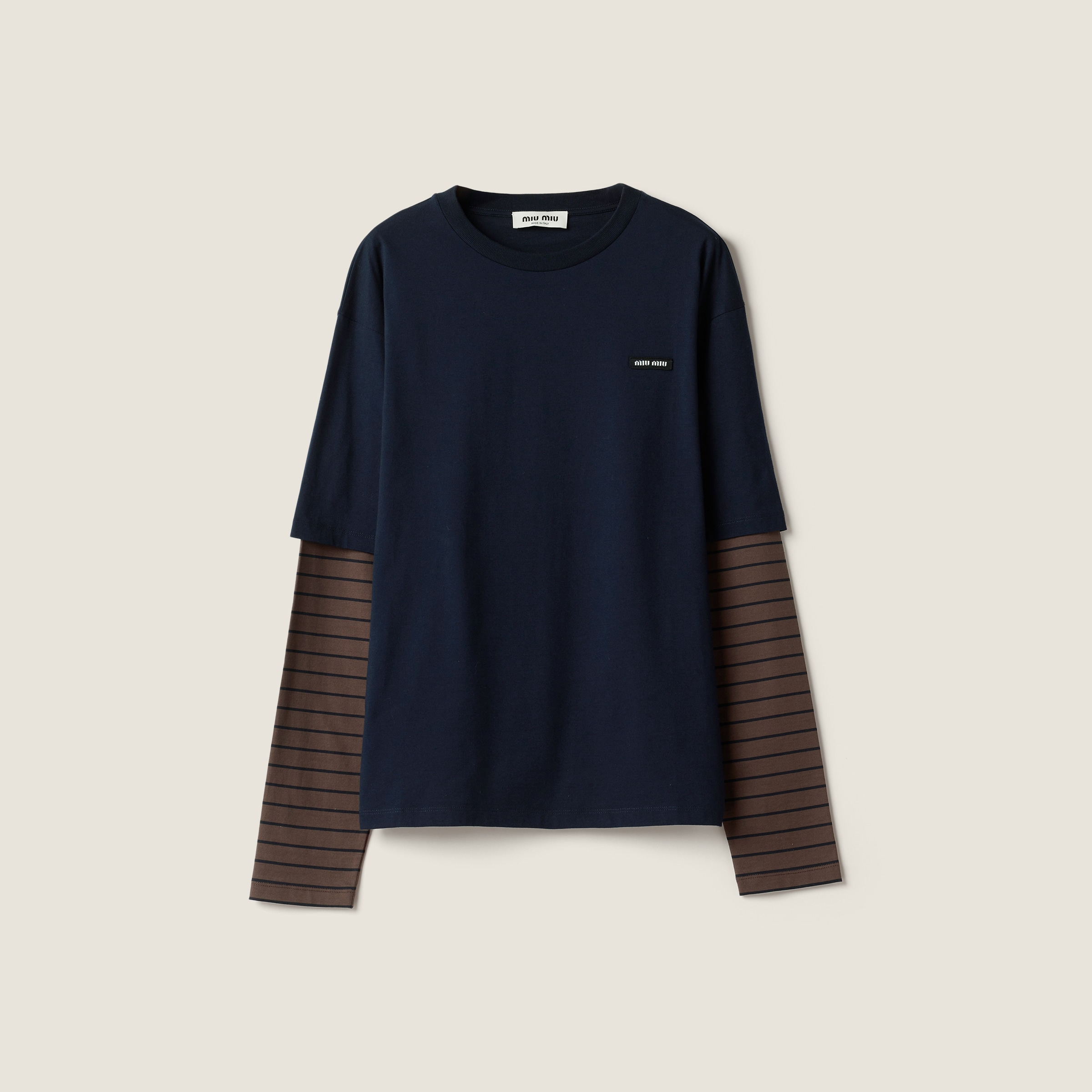 Miu Miu Long-sleeved Jersey T-shirt