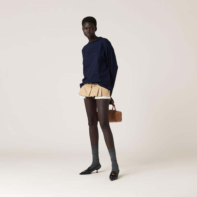 Miumiu 2026 Striped Shirt Yellow Blue and Gray Wool main image 1