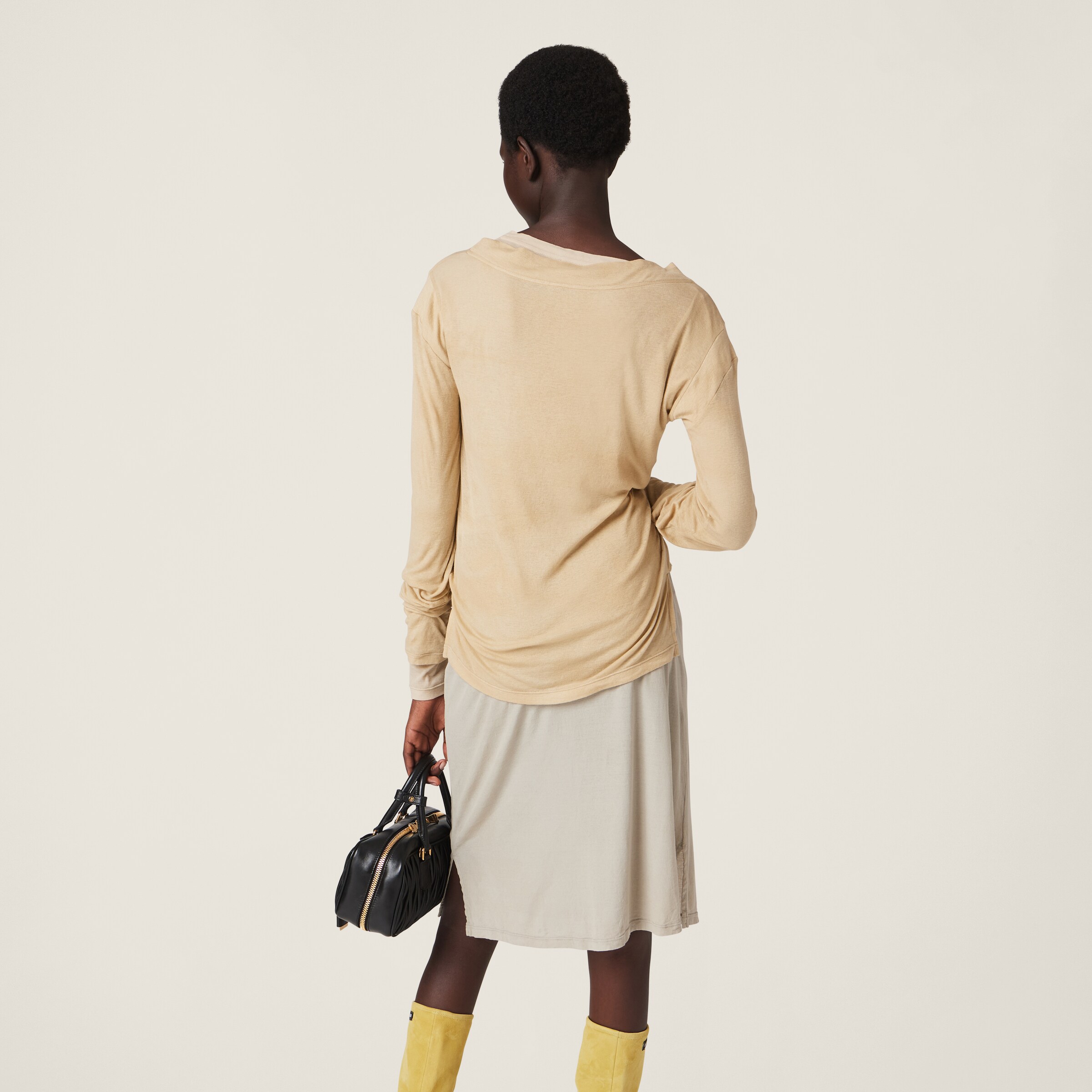 MIUMIU FITTED RIBBED KNIT TOP STYLE 286 main image 1