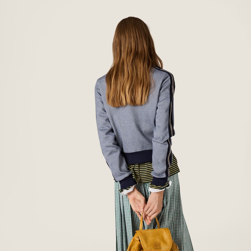 ジャージー ジッパー スウェットシャツ