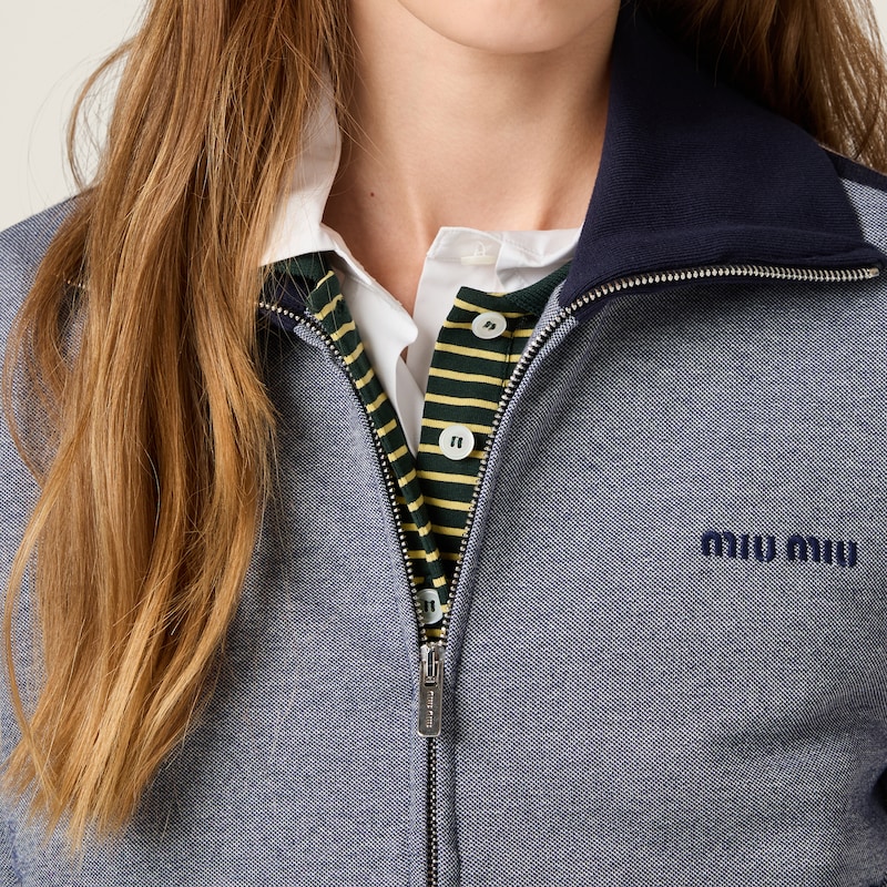 ジャージー ジッパー スウェットシャツ