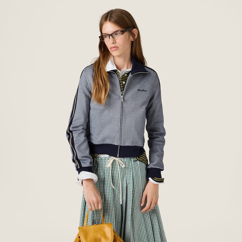 ジャージー ジッパー スウェットシャツ