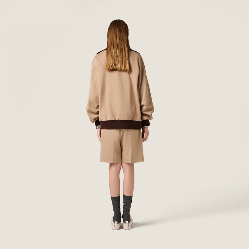 ジャージー ジッパー スウェットシャツ