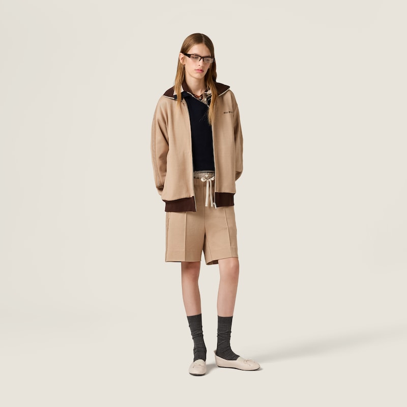 ジャージー ジッパー スウェットシャツ