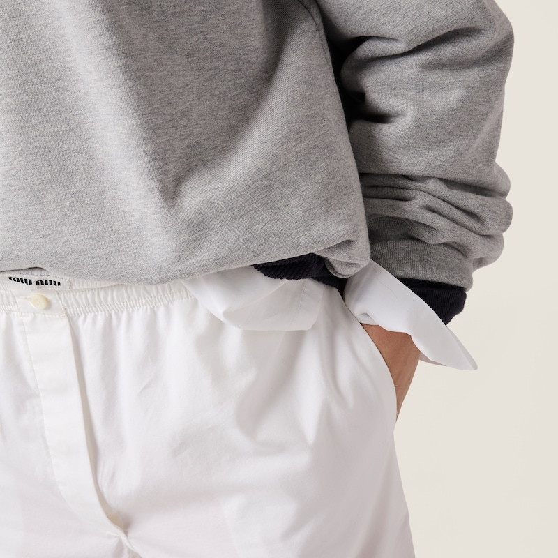 Zippered cotton fleece jacket