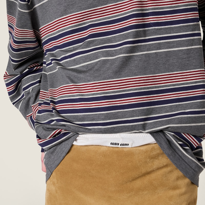 Striped jersey T-shirt