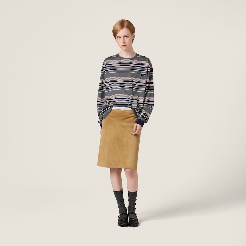 Striped jersey T-shirt