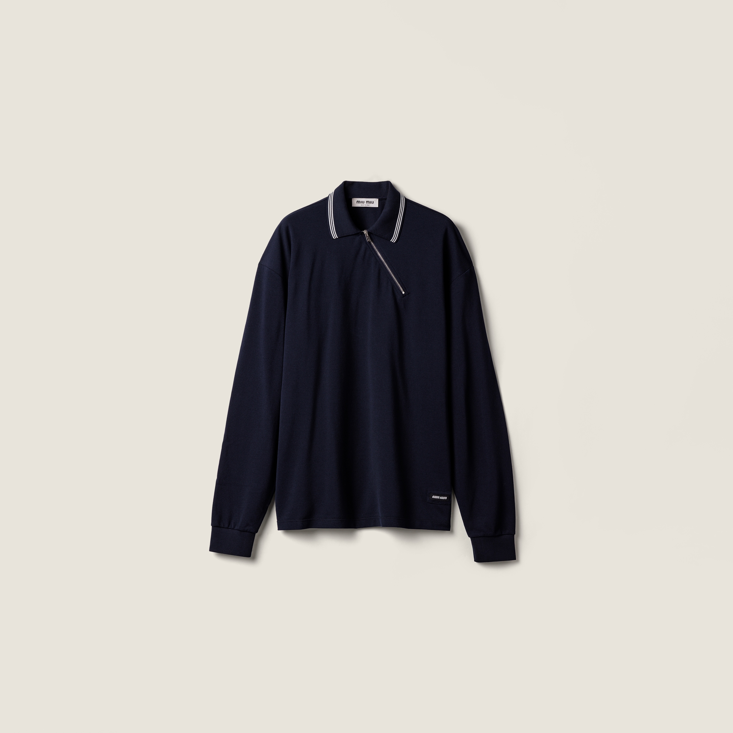 【ミュウミュウ】コットンジャージー 長袖Tシャツ ミュウミュウ】コットンジャージー 長袖Tシャツ 中古・古着通販】MIU