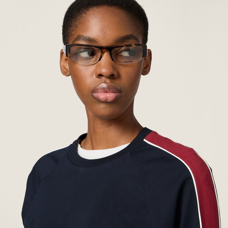 Camiseta de manga larga en punto de algodón