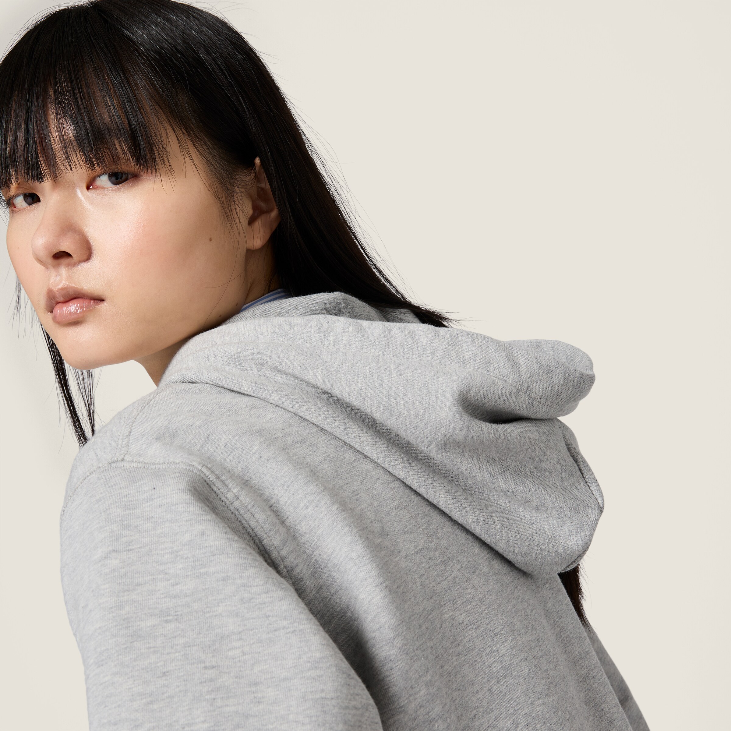 Grey Cropped Hoodie Jacket | Miu Miu - United States