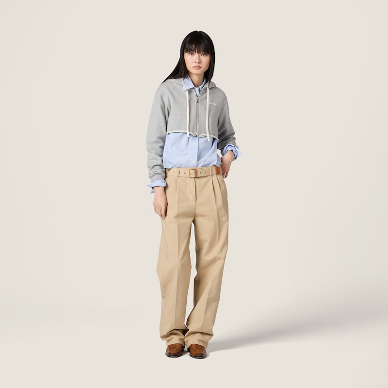 Cropped hoodie jacket