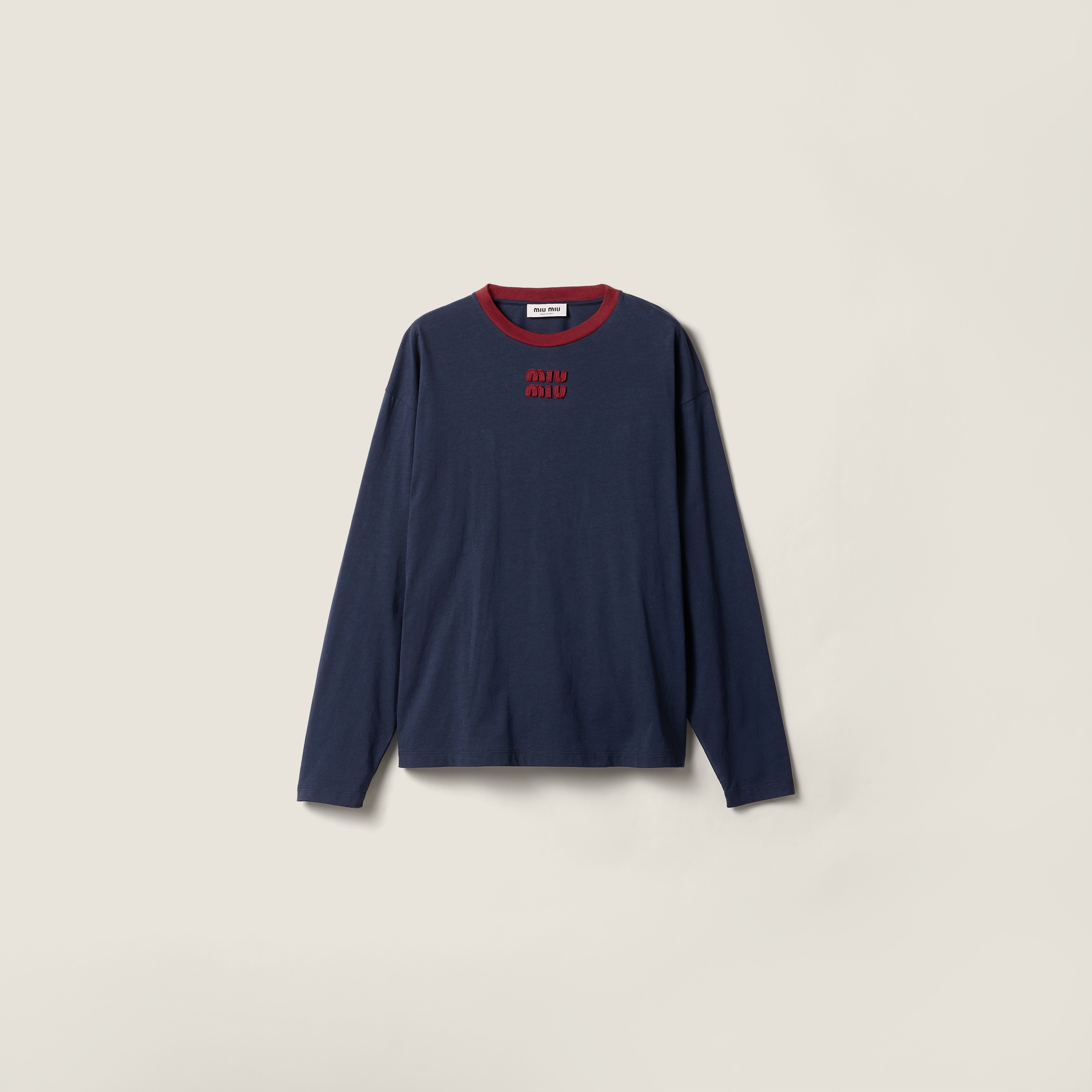 Long-sleeved cotton jersey T-shirt
