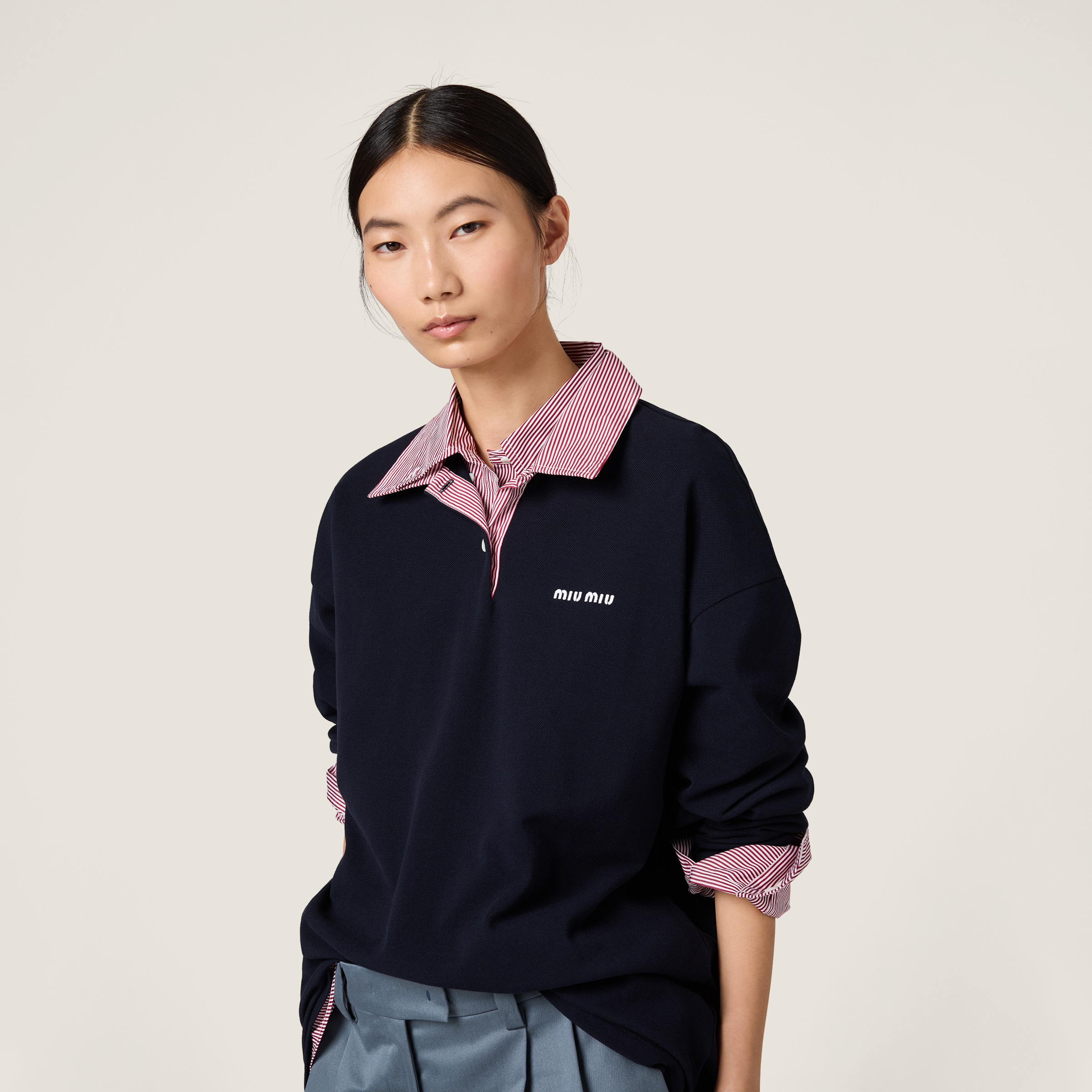 Cotton piqué polo shirt - thumbnail 5
