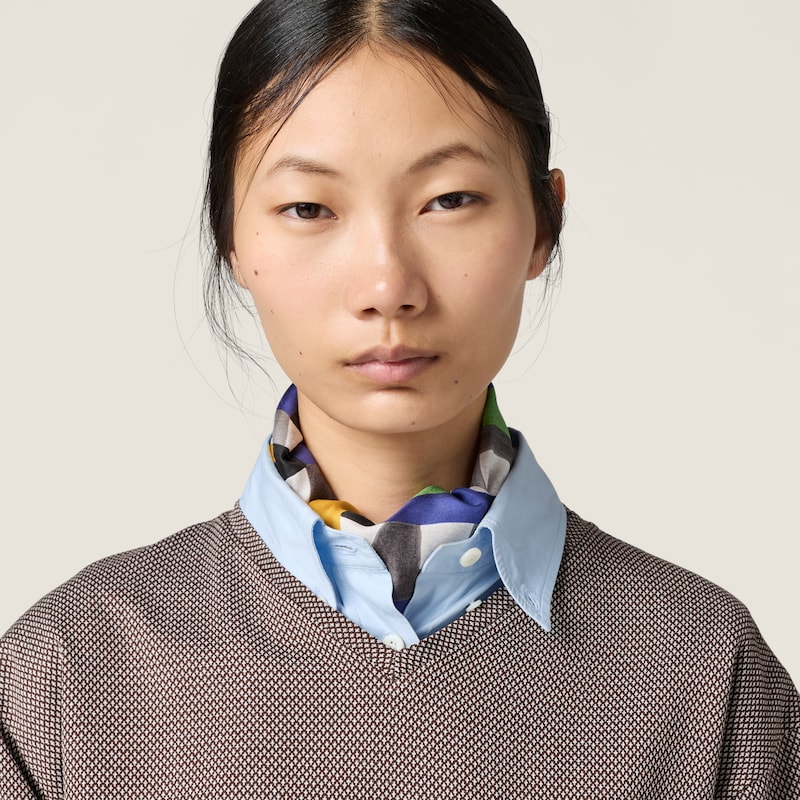 Jacquard jersey T-shirt