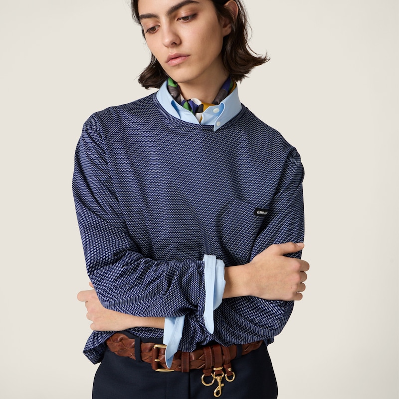 Jacquard jersey T-shirt