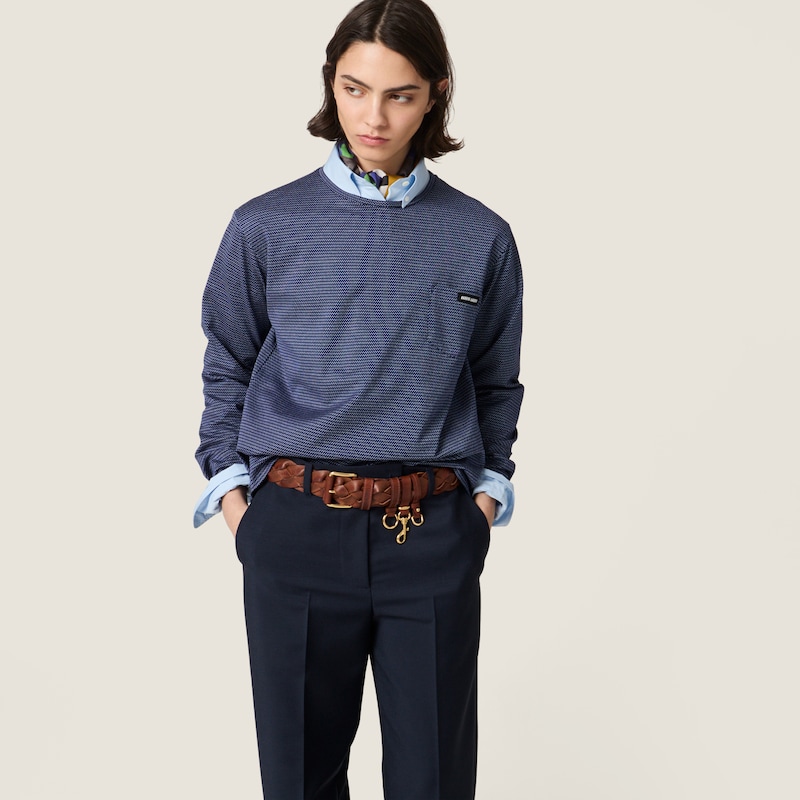 Jacquard jersey T-shirt