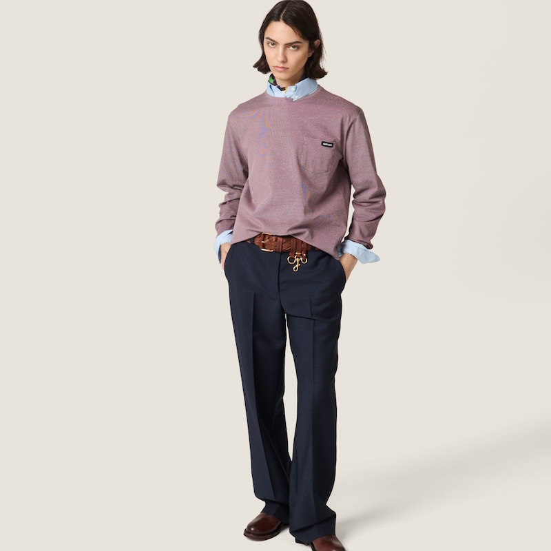 Jacquard jersey T-shirt