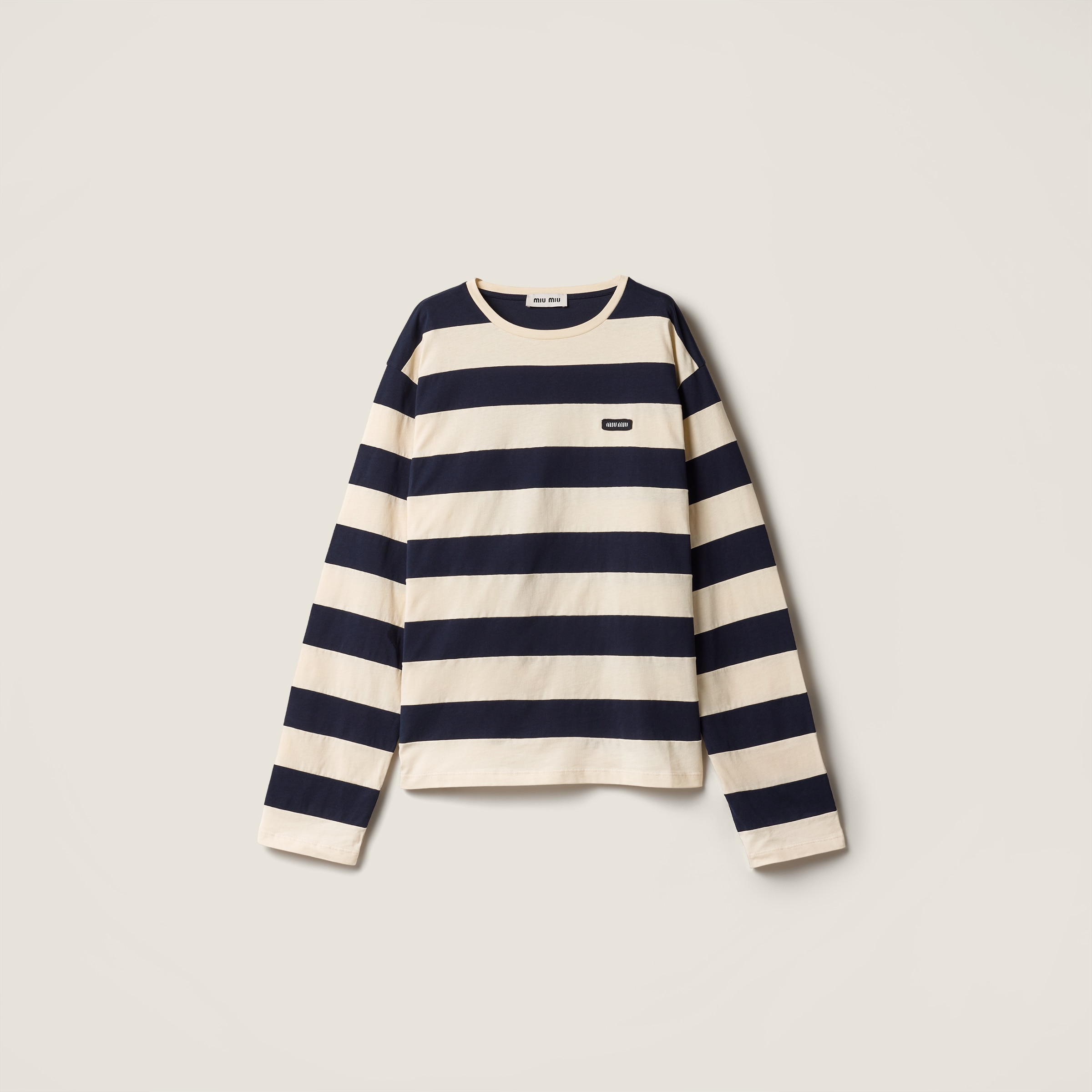 Striped jersey T-shirt from Miu Miu - $1,250