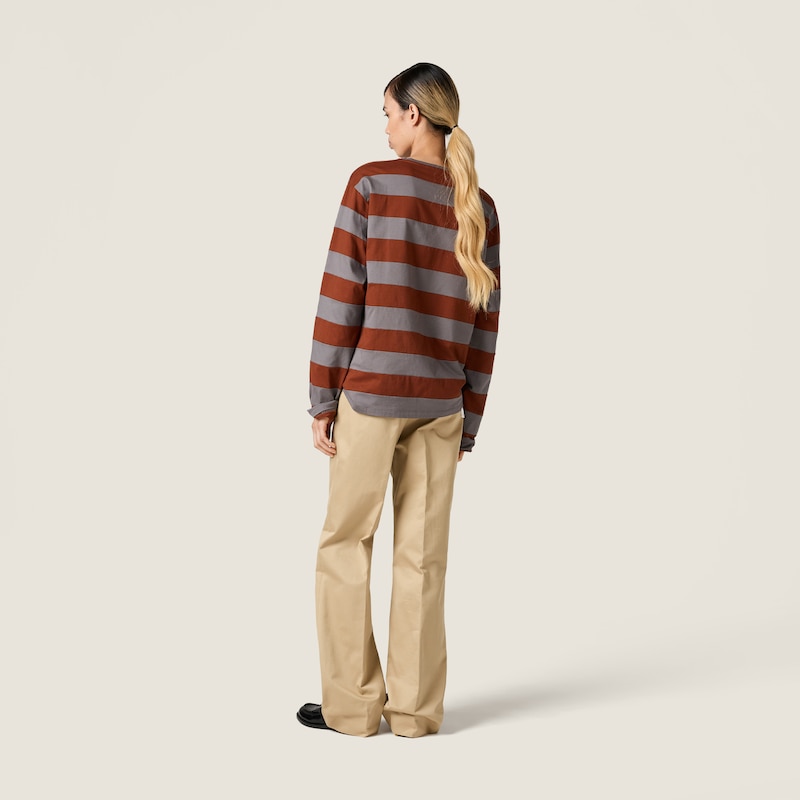 Striped jersey T-shirt