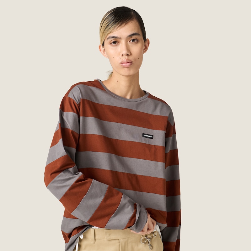 Striped jersey T-shirt