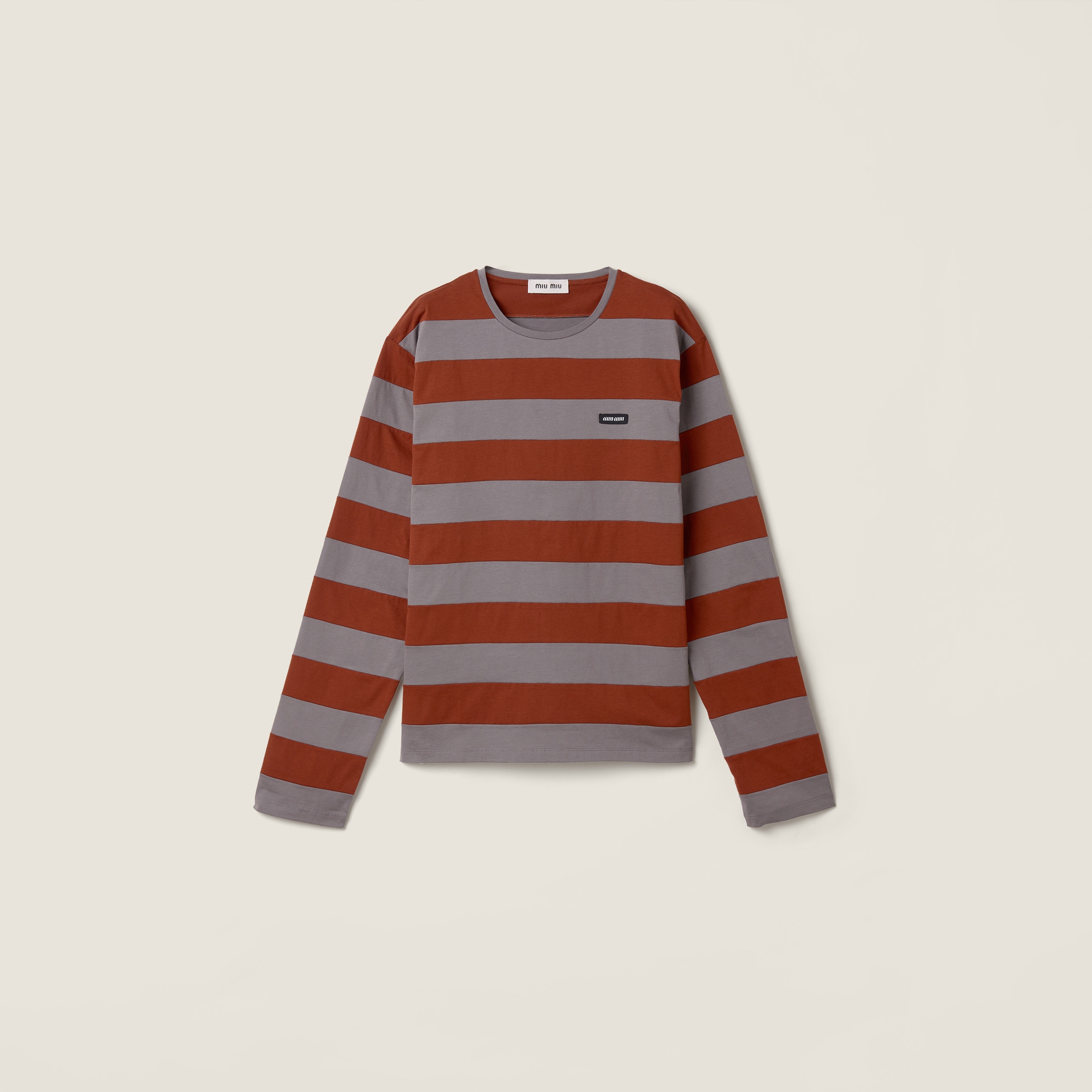 Striped jersey T-shirt from Miu Miu - $1,250
