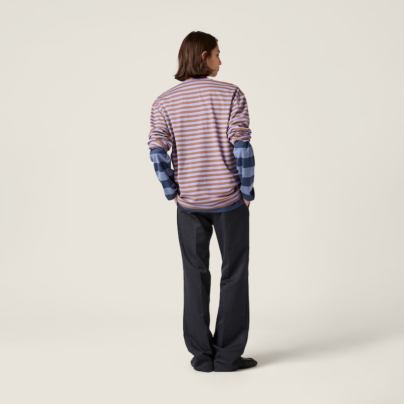 Striped jersey T-shirt