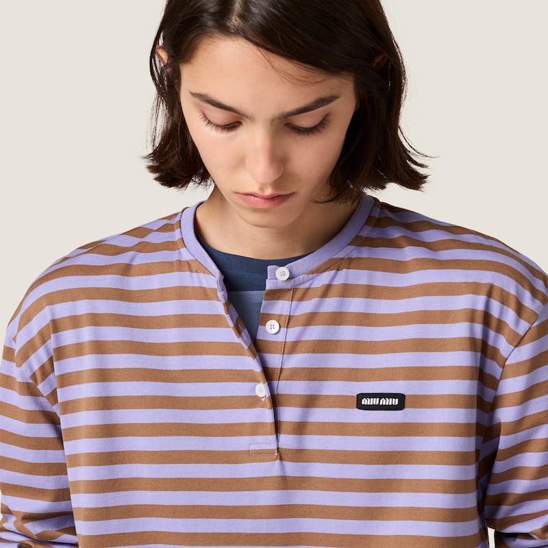 Striped jersey T-shirt
