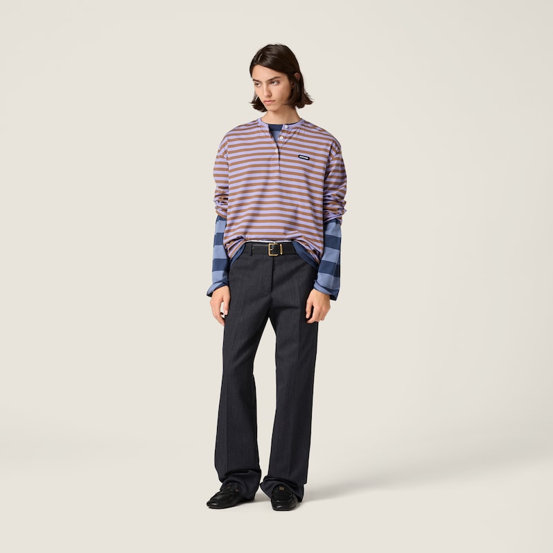 Striped jersey T-shirt